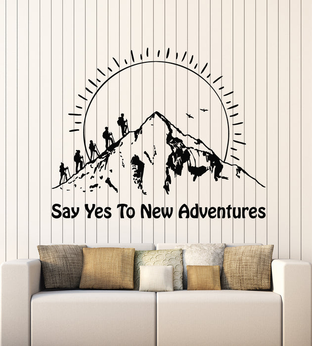 Vinyl Wall Decal Quote Adventure Travelers Sunset Mountain Stickers Mural (g2240)