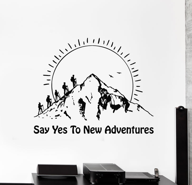 Vinyl Wall Decal Quote Adventure Travelers Sunset Mountain Stickers Mural (g2240)