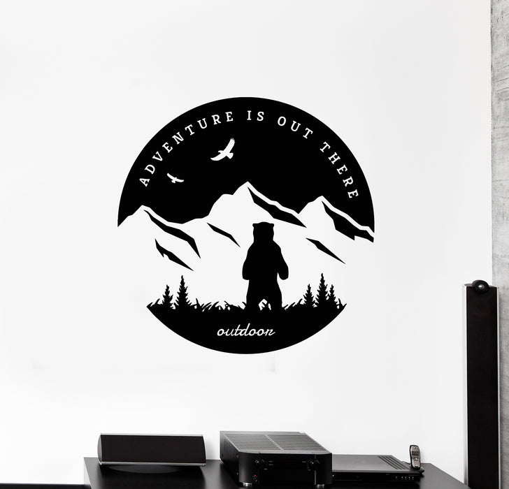 Vinyl Wall Decal Adventure Is Out There Outdoor Wildlife Nature Stickers Mural (g4398)