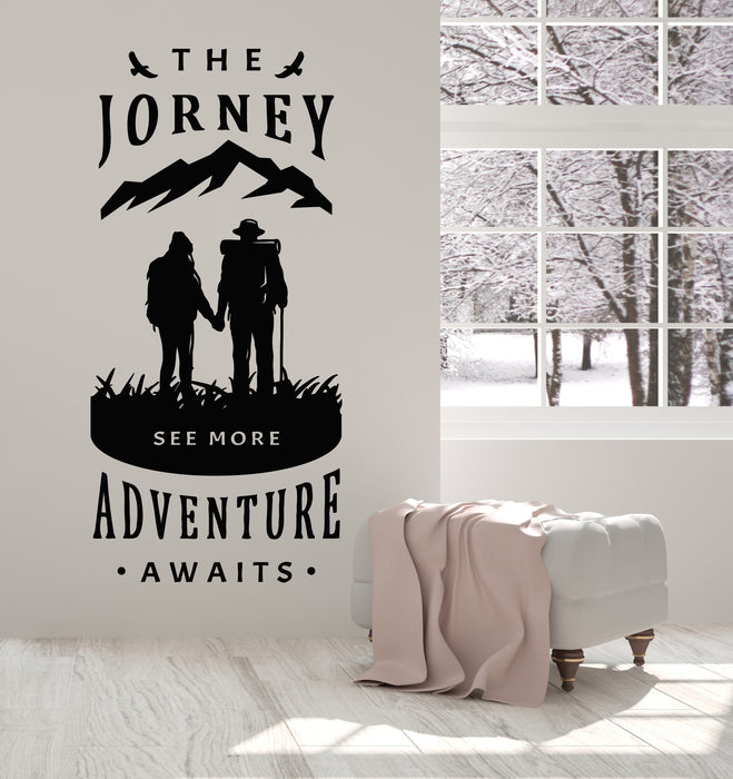 Vinyl Wall Decal Adventure Awaits Journey See More Phrase Stickers Mural (g4519)
