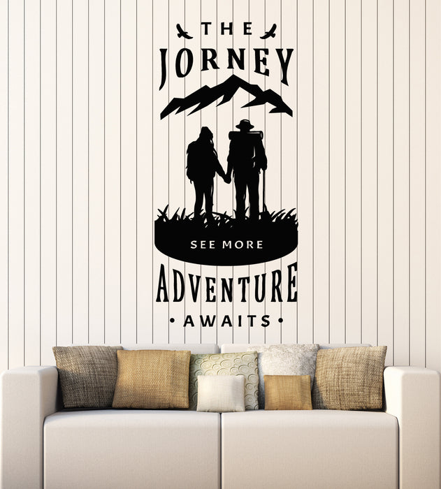 Vinyl Wall Decal Adventure Awaits Journey See More Phrase Stickers Mural (g4519)