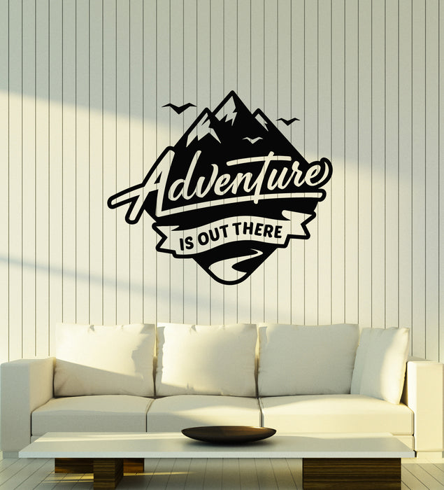 Vinyl Wall Decal Adventure Awaits Is Out There Quote Words Stickers Mural (g4601)