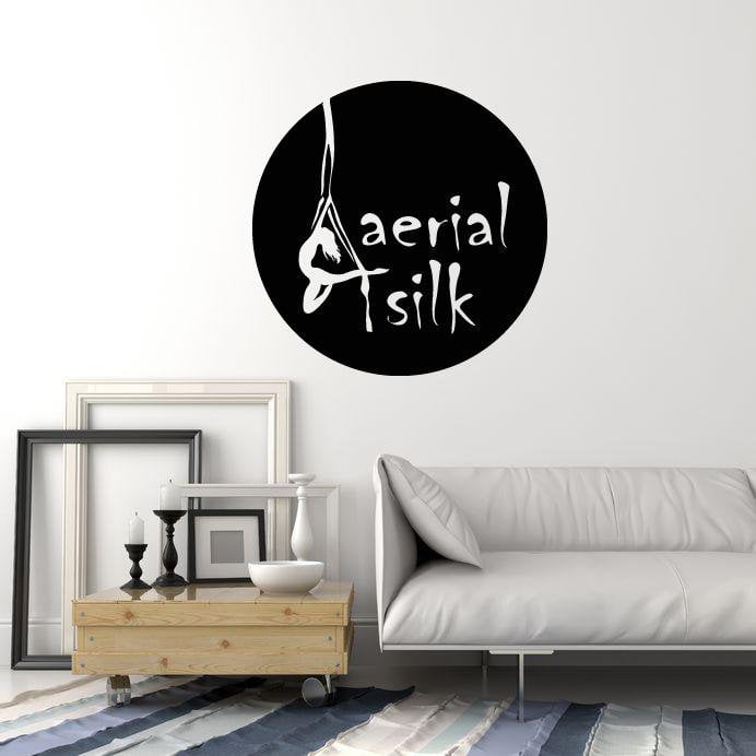 Vinyl Wall Decal Aerial Silk Acrobatics Circus Gymnastic Girl Art Stickers Mural (ig5492)