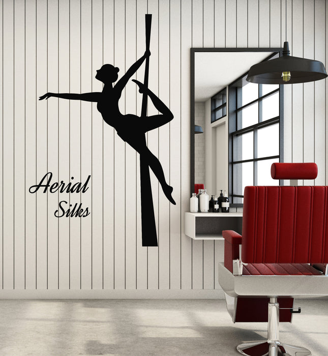 Виниловые наклейки на стену Воздушные полотна Художественная гимнастика Спортивные наклейки для спортзала Фреска (g6443)