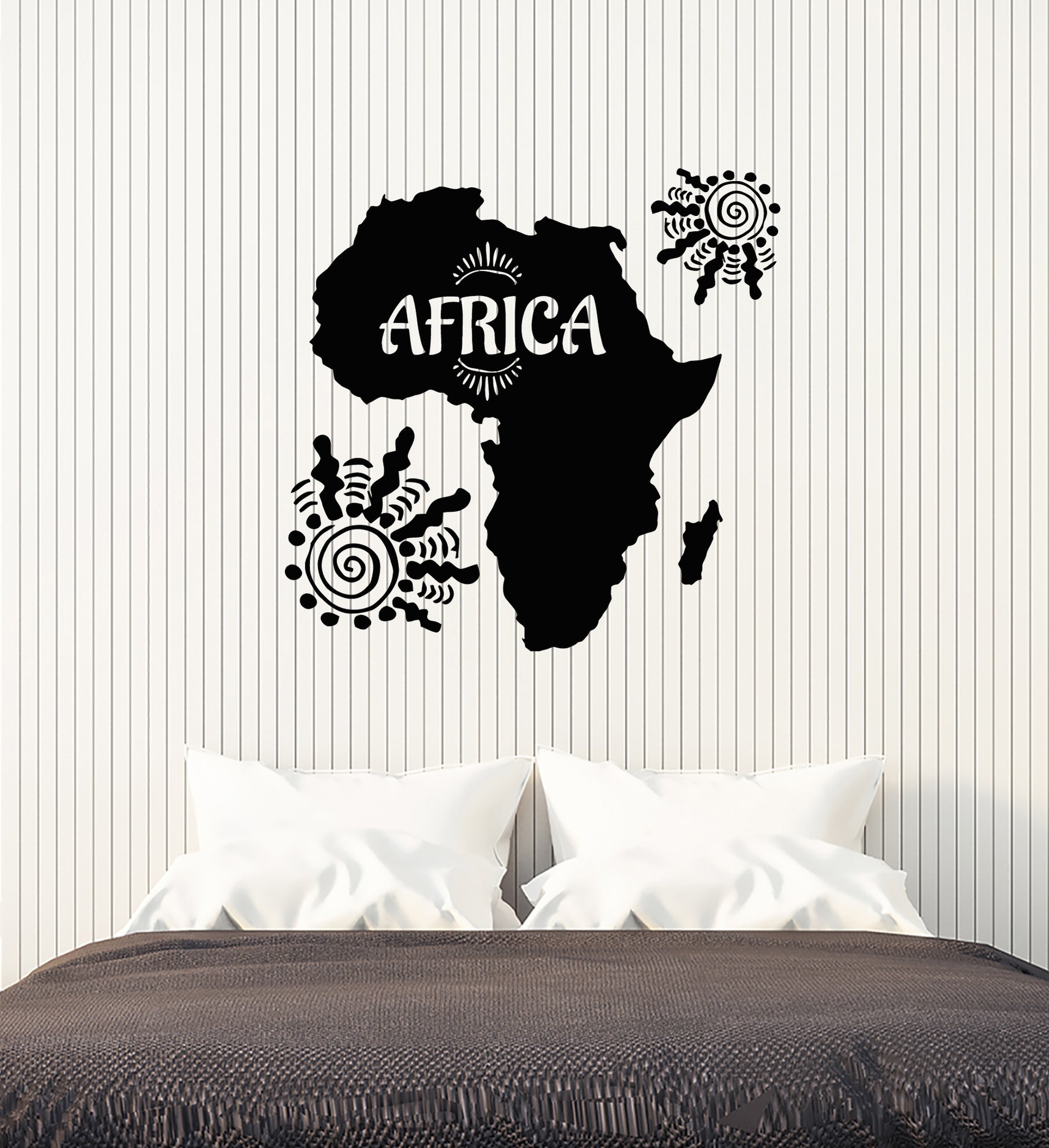 Vinyl Wall Decal Africa Map African Style Home Decoration Room Sticker