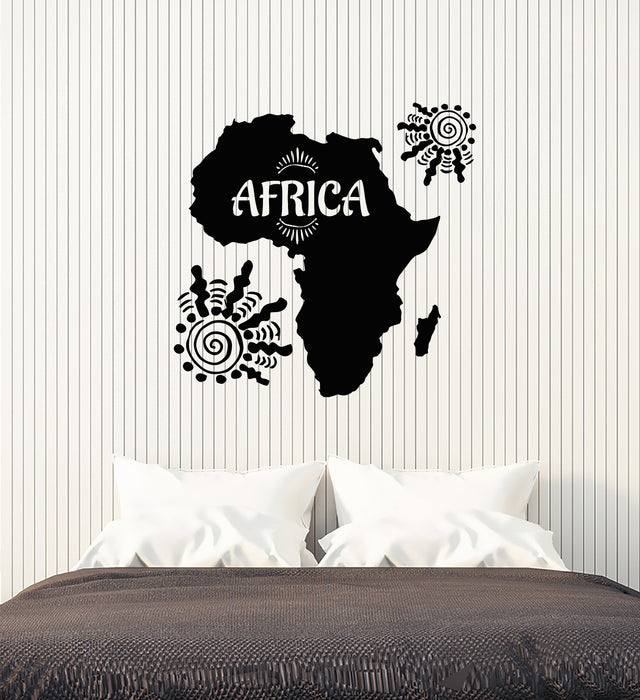 Vinyl Wall Decal Africa Map African Style Home Decoration Room Stickers Mural (ig6056)