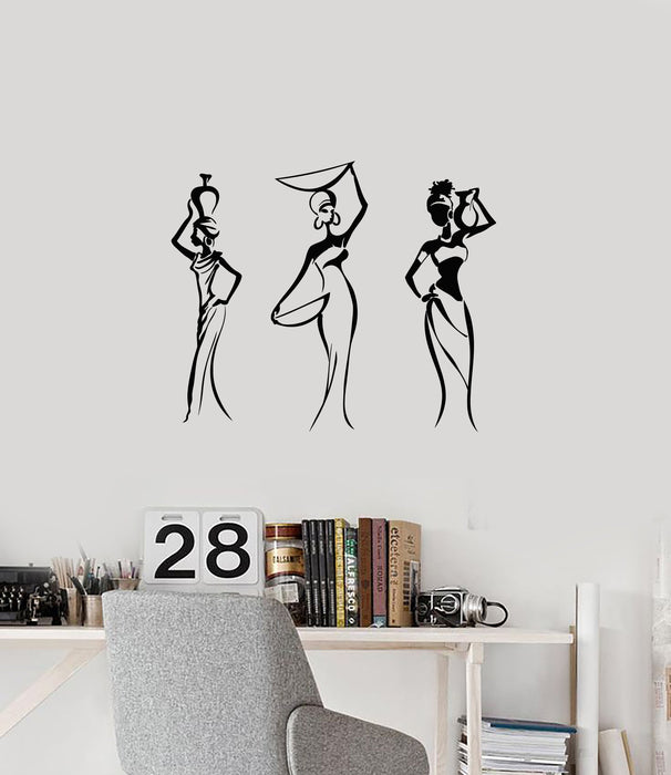 Vinyl Wall Decal African Women Africa Ethnic Style Room Home Interior Stickers Mural (ig5694)