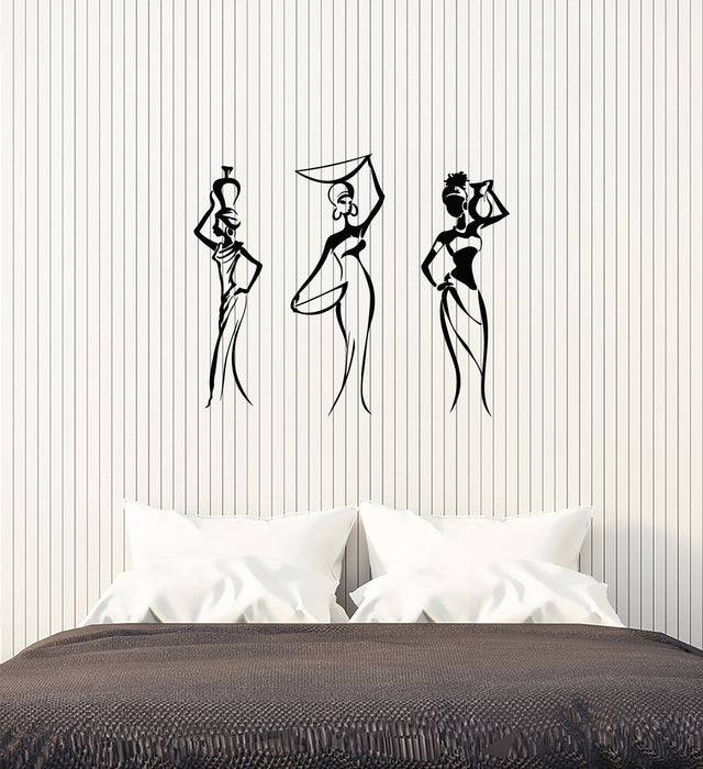 Vinyl Wall Decal African Women Africa Ethnic Style Room Home Interior Stickers Mural (ig5694)