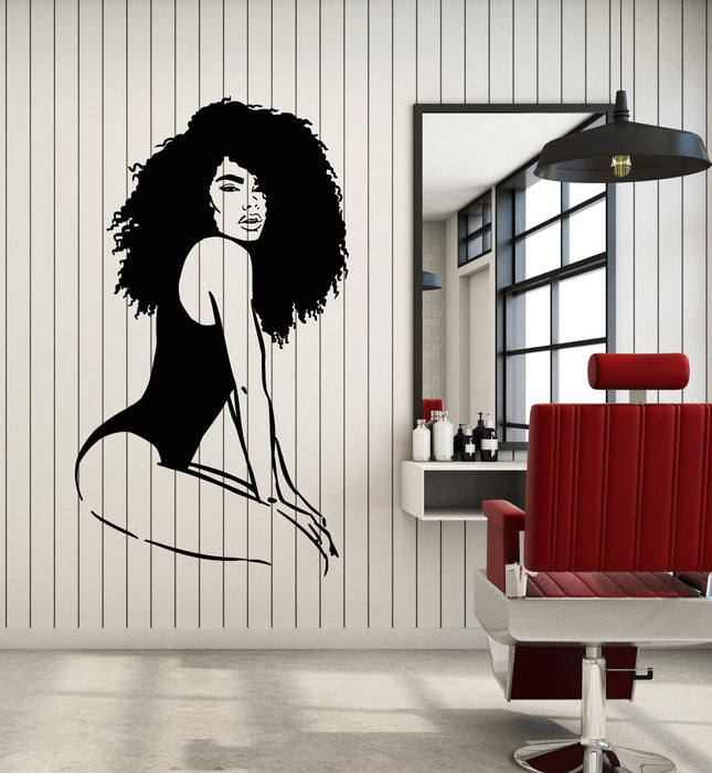 Vinyl Wall Decal African Beauty Sexy Body Black Lady Spa Salon Stickers Mural (g2739)