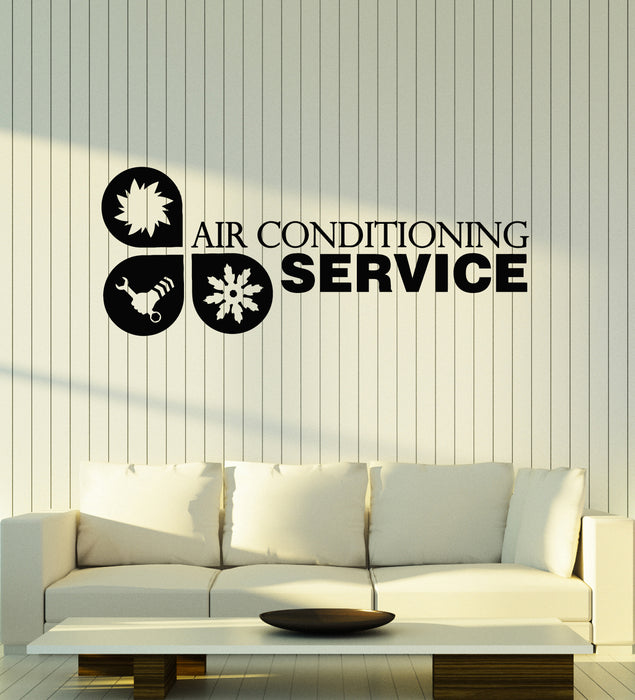 Vinyl Wall Decal Air Conditioning Frosty Hot  Service Decor Stickers Mural (g6684)