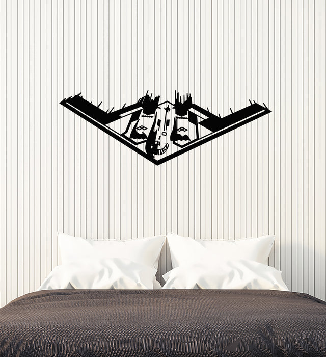 Vinyl Wall Decal Airplane Art Airforce Jet Boys Teen Room Stickers Mural (g4043)