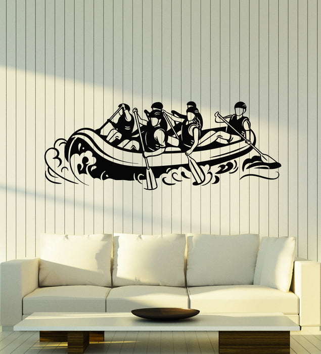 Autocollant mural en vinyle Extreme Rafting Alloy Kayak River Sports Rowing Stickers Mural (g1527) 