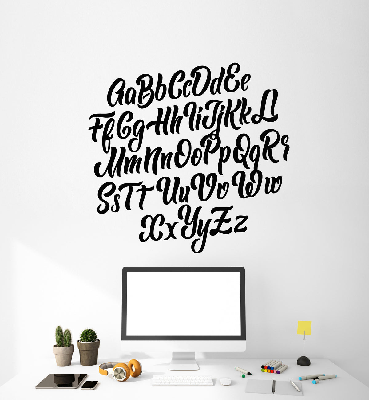 Vinyl Wall Decal ABC Alphabet Letters Study Primary School Stickers Mu ...