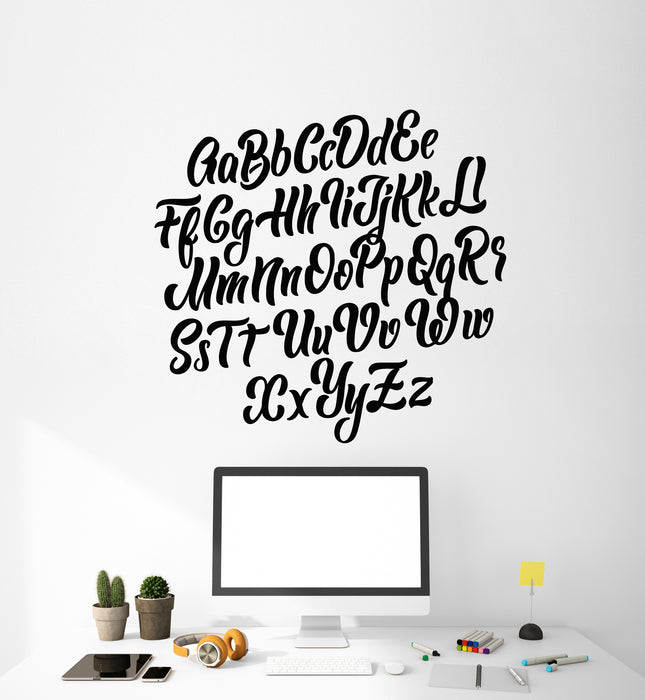 Vinyl Wall Decal ABC Alphabet Letters Study Primary School Stickers Mural (g280)