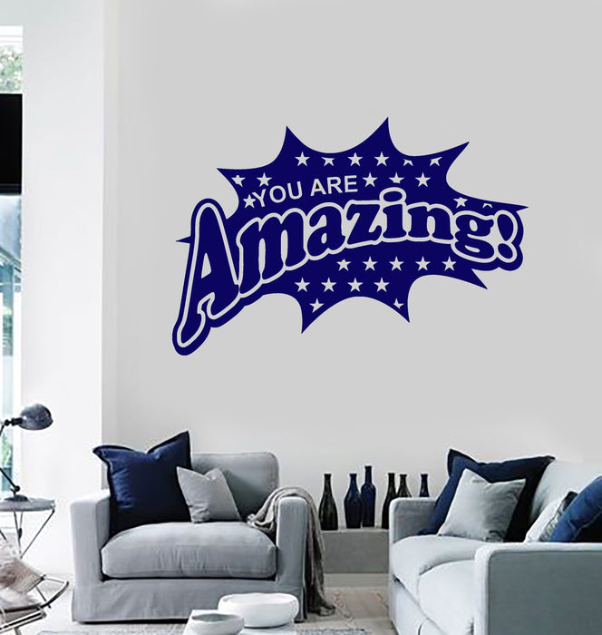 Autocollant mural en vinyle « Vous êtes incroyable » avec lettrage inspirant et citation inspirante (ig5644)