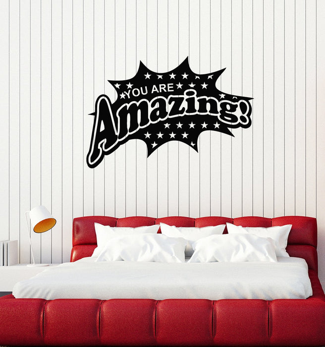 Autocollant mural en vinyle « Vous êtes incroyable » avec lettrage inspirant et citation inspirante (ig5644)