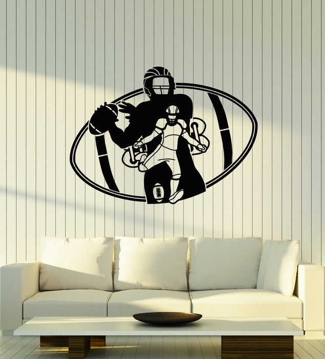 Vinyl Wall Decal American Football Player Team Game Sports Fan Stickers Mural (g2382)