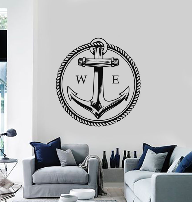Vinyl Wall Decal Sea Ship Nautical Marine Sailor Art Anchor Stickers Mural (g2311)