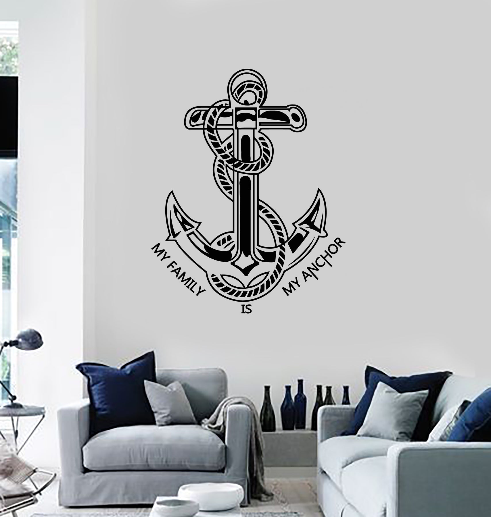 Nautical initial stickers