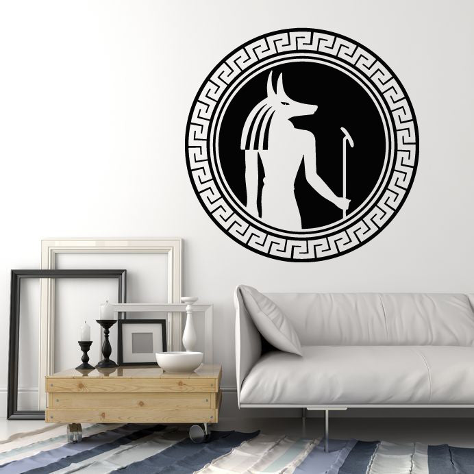 Vinyl Wall Decal Anubis God Egyptian Style Ancient Egypt Decor Stickers Mural (g5786)