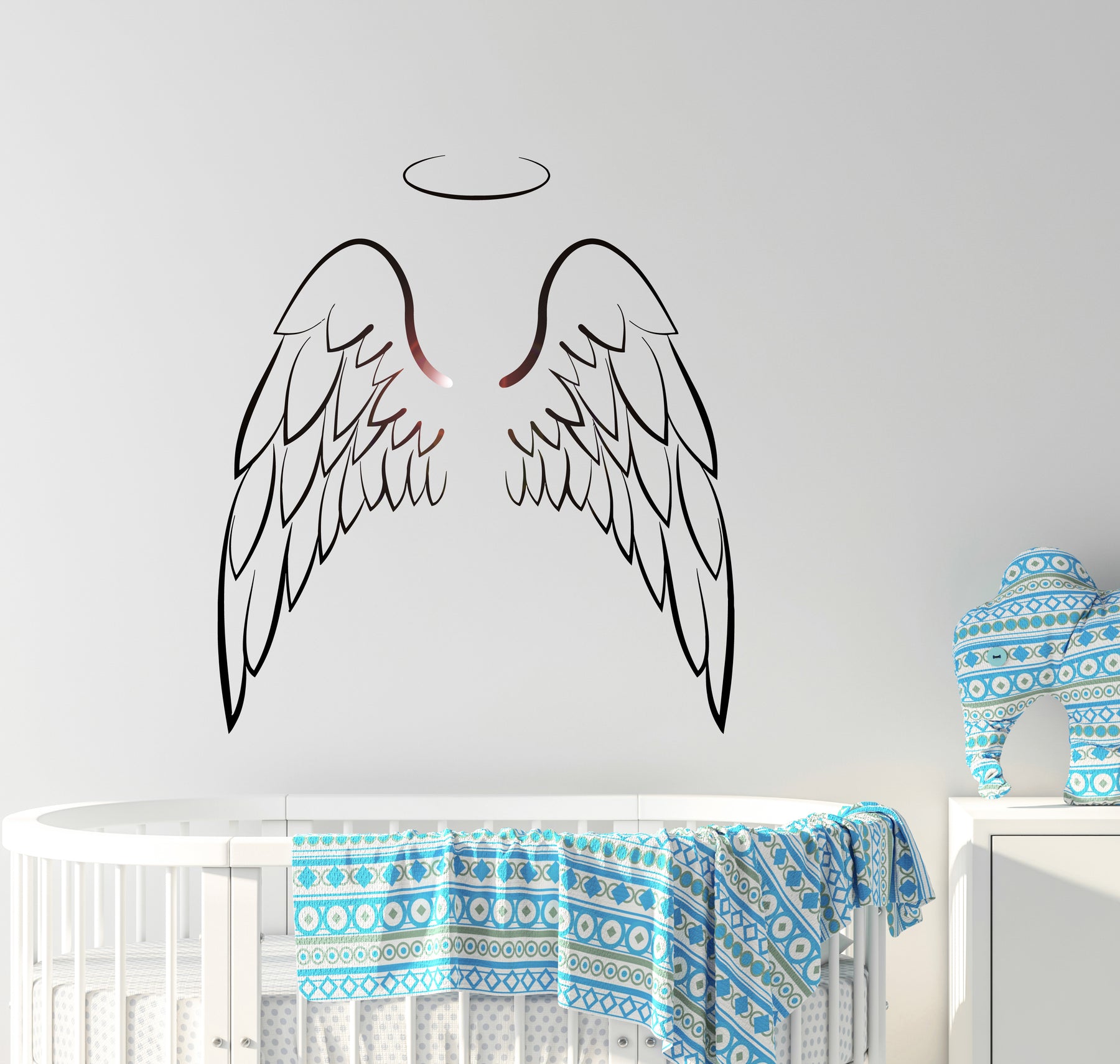 Vinyl Wall Decal Angel Wings Bedroom Decoration Stickers Mural