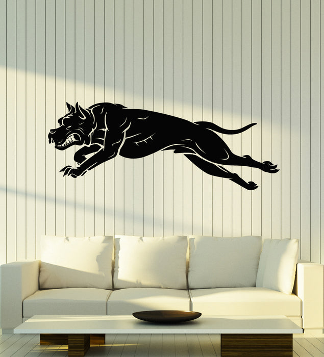 Vinyl Wall Decal Abstract Angry Dog Home Animal Pet Decor Stickers Mural (g6090)