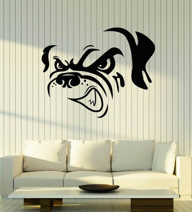 Vinyl Wall Decal Cartoon Angry Dog Head Scary Garage Decor Stickers Mural (g6832)