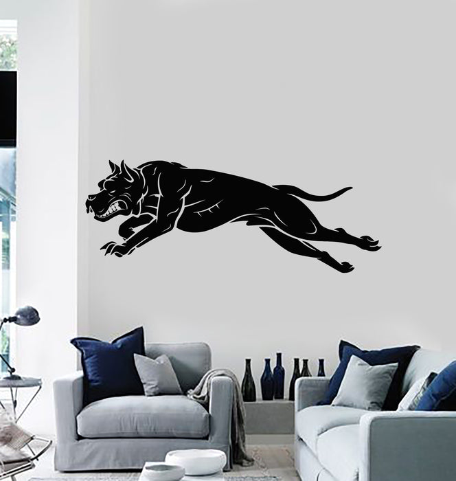 Vinyl Wall Decal Abstract Angry Dog Home Animal Pet Decor Stickers Mural (g6090)