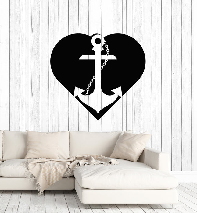 Vinyl Wall Decal Anchor Sea Ocean Nautical Decor Sea Love Stickers Mural (g6171)