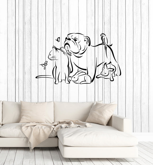 Vinyl Wall Decal Home Animals Cat Dog Pet Shop Nursery Decor Stickers Mural (g3821)