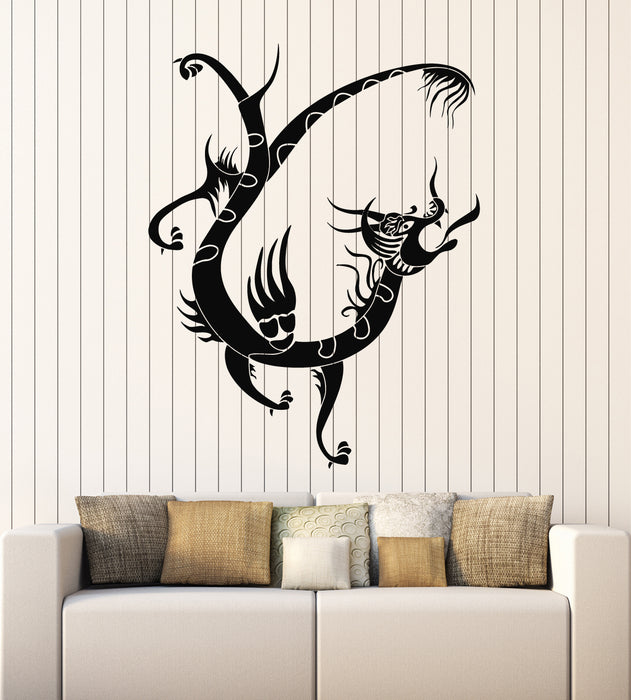 Vinyl Wall Decal Asian Dragon Design Fairytale Myth Animal Stickers Mural (g5202)