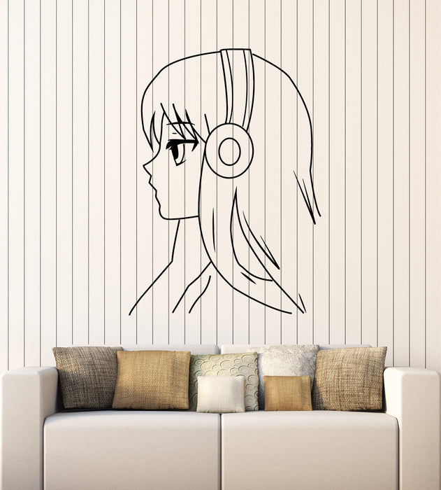 Vinyl Wall Decal Anime Cartoon Girl Manga Teen Room Stickers Mural (g3150)