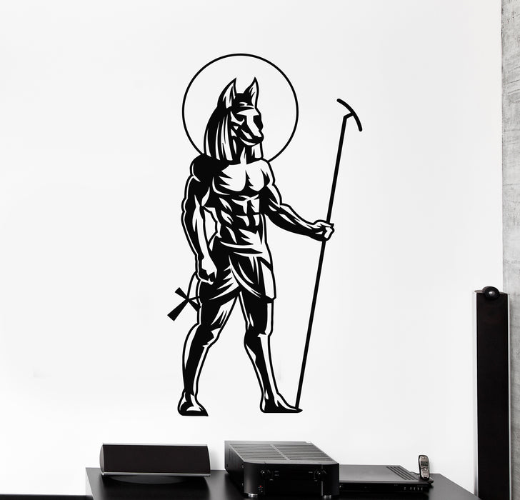 Vinyl Wall Decal Ancient Egyptian God Anubis Egypt Decor Stickers Mural (g303)