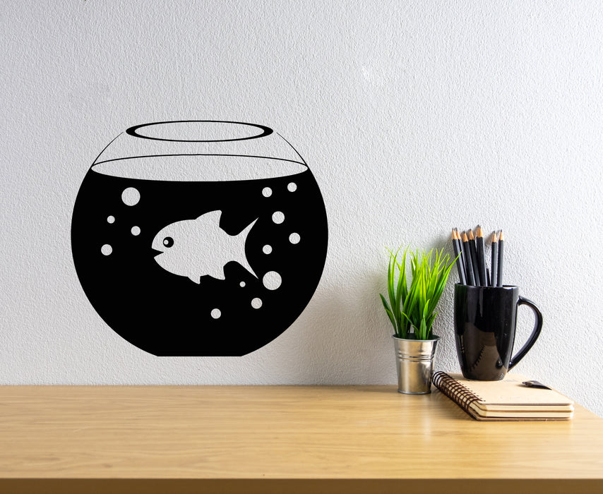 Vinyl Wall Decal Little Fish Aquarium Ocean Marine Fishing Store Stickers Mural (g6257)