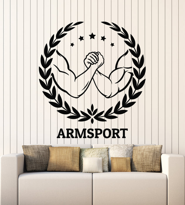 Vinyl Wall Decal Armsport Arm Wrestling Gym Sport Interior Stickers Mural (g5631)