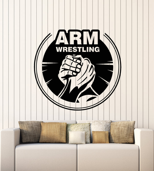 Vinyl Wall Decal Arm Wrestling Arm Sports Bodybuilding Stickers Mural (g5657)