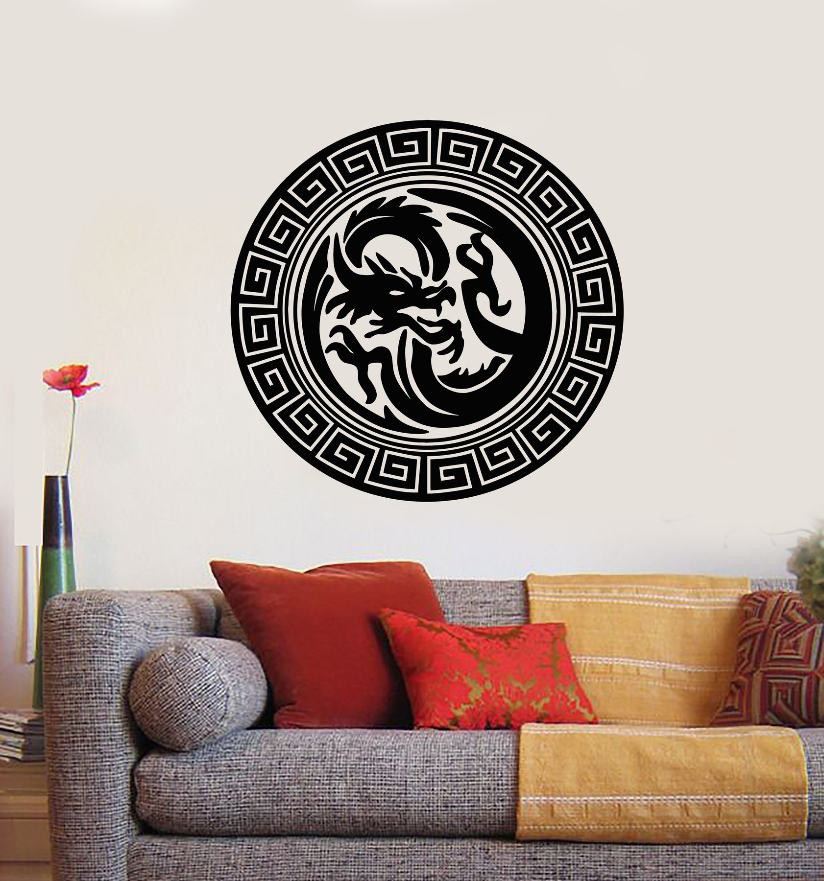 Vinyl Wall Decal Chinese Dragon Asian Style Fantasy Stickers