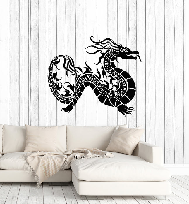 Vinyl Wall Decal Oriental Art Fantasy Chinese Dragon Asian Style Stickers Mural (g6389)