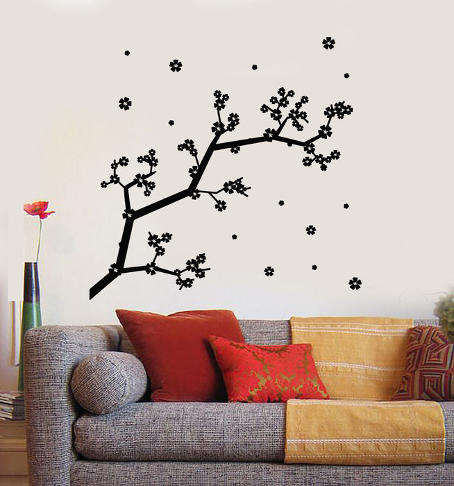 Vinyl Wall Decal Asian Style Japanese Tree Sakura Branch Stickers Mural (g5183)