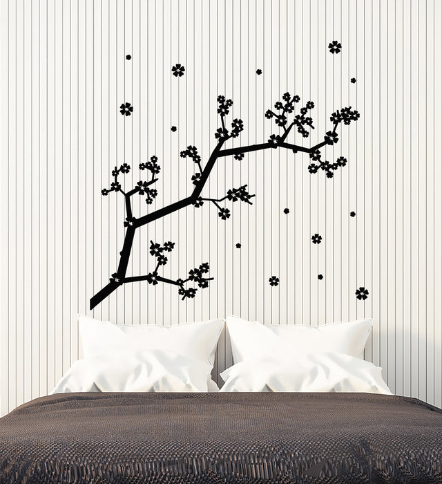 Vinyl Wall Decal Asian Style Japanese Tree Sakura Branch Stickers Mural (g5183)