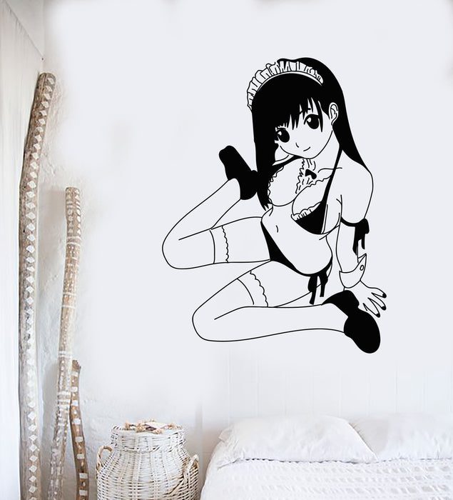 Vinyl Wall Decal Oriental Hot Anime Sexy Girl Bikini Asian Art Stickers Mural (g7029)