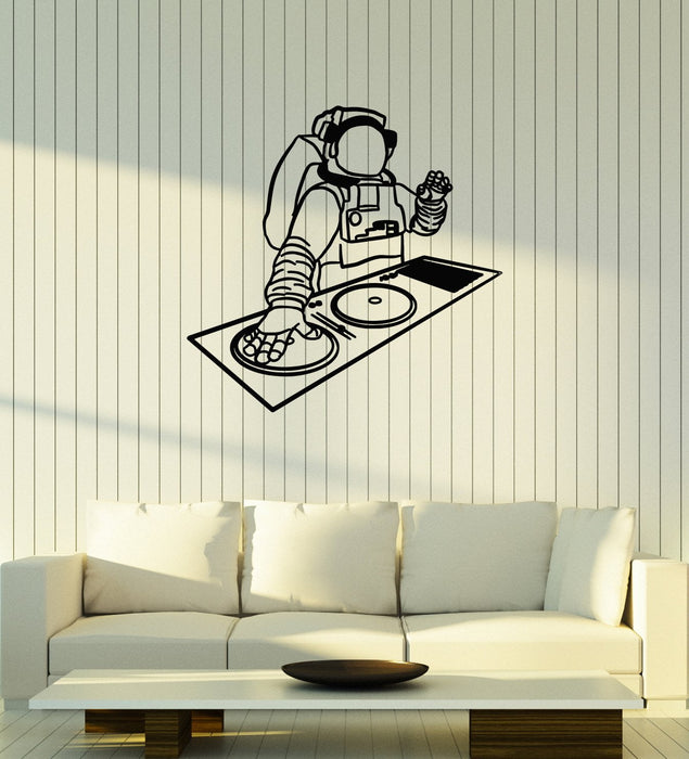 Виниловая наклейка на стену Астронавт Диджей Музыкальная музыка Наклейки для интерьера комнаты подростка (ig5783)