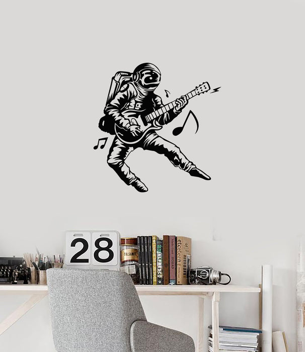 Vinyl Wall Decal Astronaut Guitarist Music Musical Art Teen Room Interior Stickers Mural (ig5893)