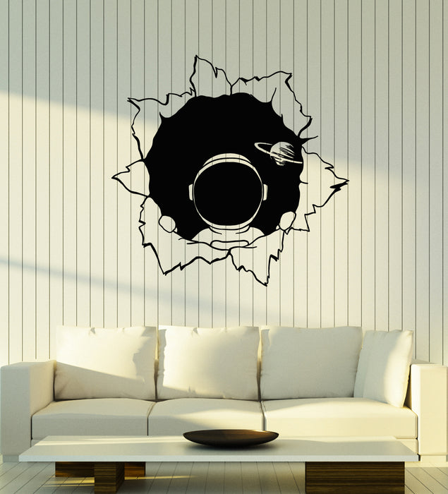 Vinyl Wall Decal Spaceman Astronaut Planet Space Boy Kids Teen Room Stickers Mural (g2950)
