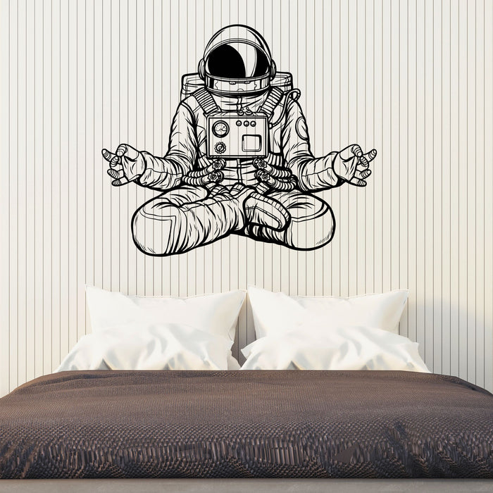 Astronaut Vinyl Wall Decal Zen Space Meditation Stickers Mural (k146)