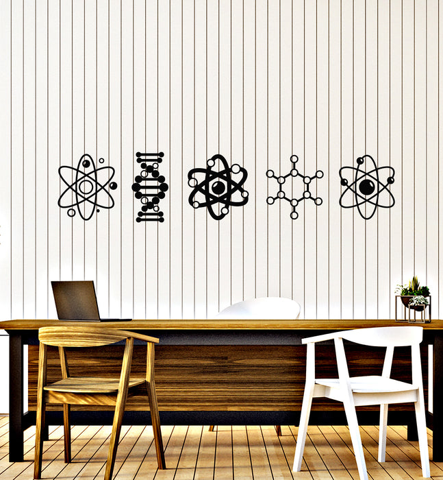 Vinyl Wall Decal Atoms Molecules Nuclear Science Lab Chemistry Stickers Mural (g1657)