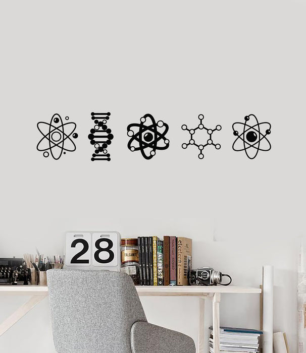 Vinyl Wall Decal Atoms Molecules Nuclear Science Lab Chemistry Stickers Mural (g1657)