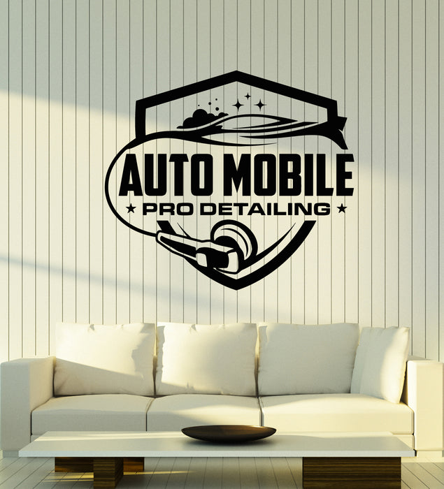 Vinyl Wall Decal Auto Mobile Pro Detailing Car Repair Garage Stickers Mural (g7181)