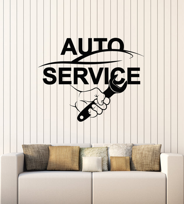 Vinyl Wall Decal Auto Service Wrench Repair Garage Decor Stickers Mural (g7110)