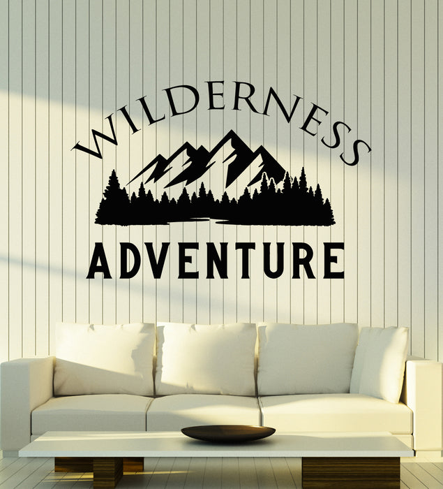 Vinyl Wall Decal Wilderness Adventure Mountain Wild Nature Stickers Mural (g5504)